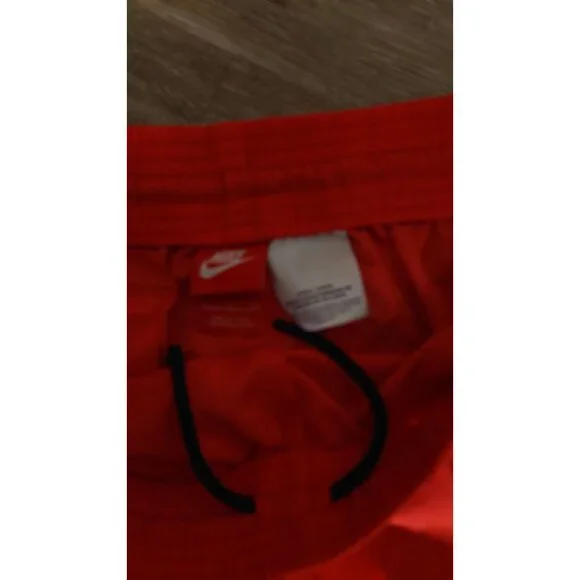 Nike Womens Orange Athletic Shorts With Black Stripe Accents - Lightweight - Picture 3 of 7
